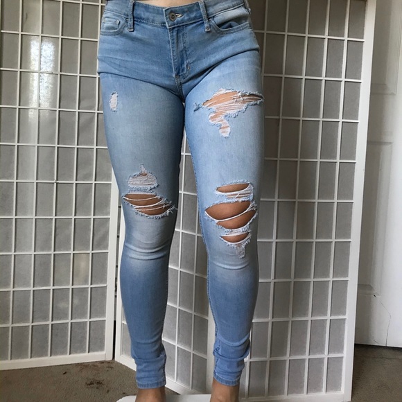 Light Wash Skinny Jeans - Picture 2 of 2